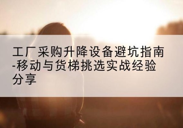 法库移动式升降机怎么选-工厂采购升降设备避坑指南-移动与货梯挑选实战经验分享